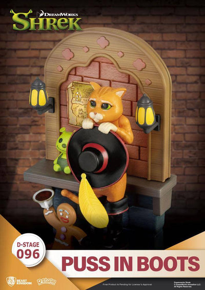 Shrek D-Stage PVC Diorama Puss In Boots 15cm - Scale Statue - Beast Kingdom Toys - Hobby Figures UK