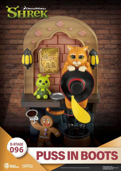 Shrek D-Stage PVC Diorama Puss In Boots 15cm - Scale Statue - Beast Kingdom Toys - Hobby Figures UK