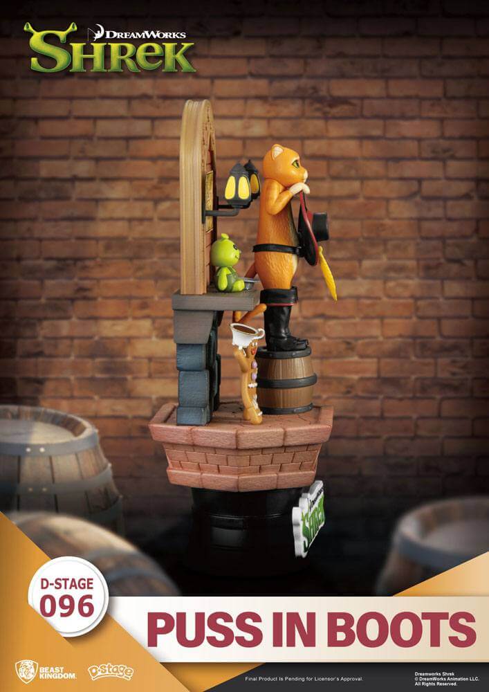 Shrek D-Stage PVC Diorama Puss In Boots 15cm - Scale Statue - Beast Kingdom Toys - Hobby Figures UK