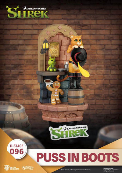 Shrek D-Stage PVC Diorama Puss In Boots 15cm - Scale Statue - Beast Kingdom Toys - Hobby Figures UK