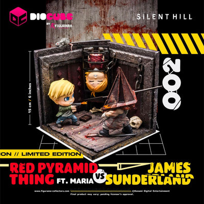 Silent Hill DioCube PVC Diorama Silent Hill 2 Red Pyramid Thing Vs James Sunderland Ft. Maria 15cm - Scale Statue - Figurama Collectors - Hobby Figures UK