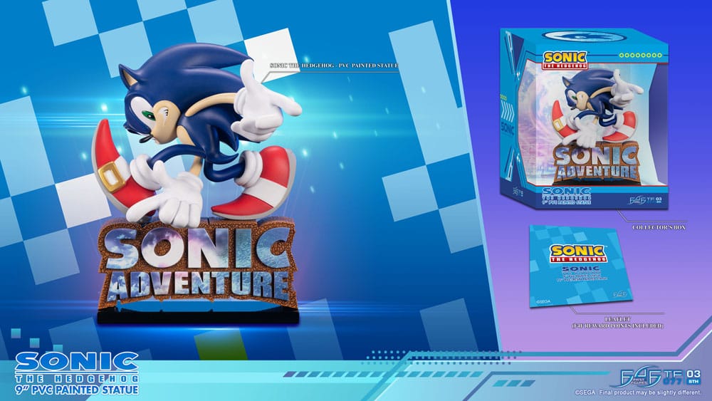 Sonic Adventure PVC Statue Sonic the Hedgehog Standard Edition 21cm - Scale Statue - First 4 Figures - Hobby Figures UK
