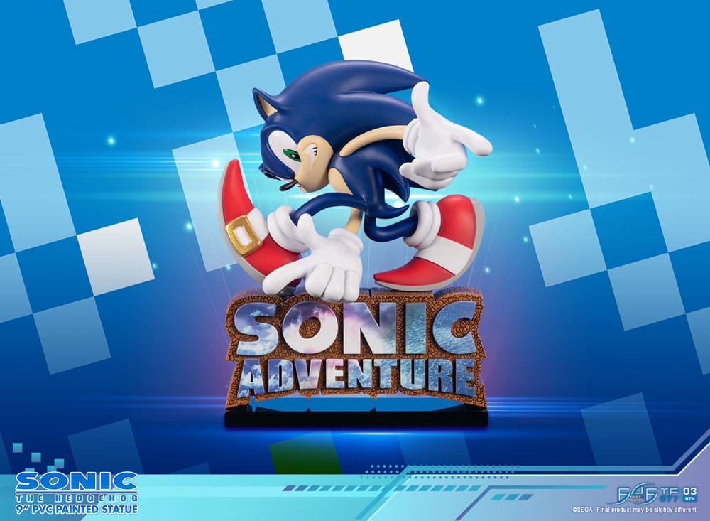 Sonic Adventure PVC Statue Sonic the Hedgehog Standard Edition 21cm - Scale Statue - First 4 Figures - Hobby Figures UK