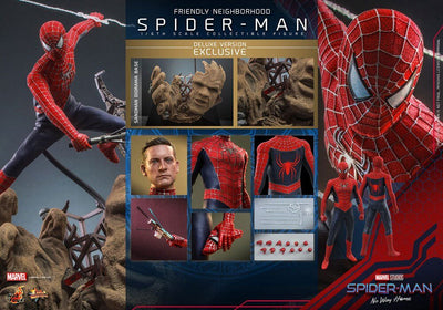 Spider-Man: No Way Home Movie Masterpiece Action Figure 1/6 Friendly Neighborhood Spider-Man (Deluxe Version) 30cm - Action Figures - Hot Toys - Hobby Figures UK