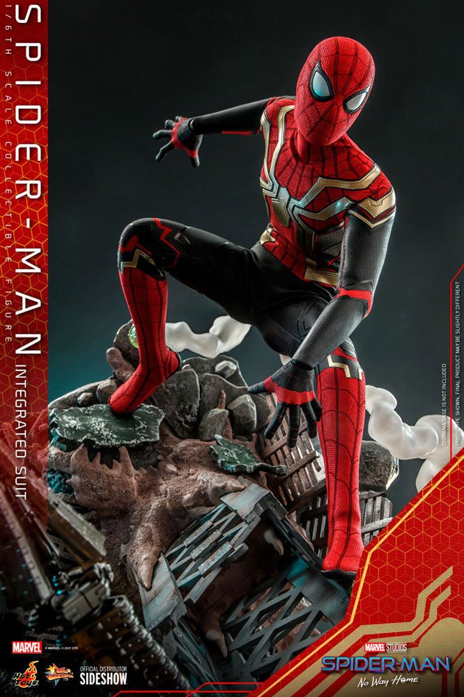 Spider-Man: No Way Home Movie Masterpiece Action Figure 1/6 Spider-Man (Integrated Suit) 29cm - Action Figures - Hot Toys - Hobby Figures UK
