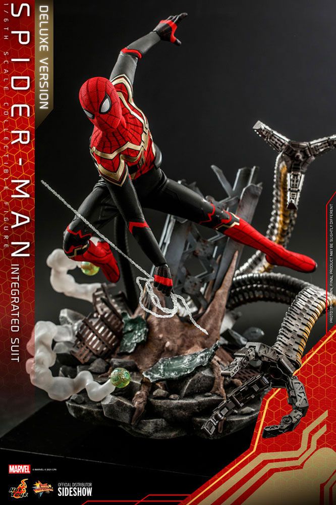Spider-Man: No Way Home Movie Masterpiece Action Figure 1/6 Spider-Man (Integrated Suit) Deluxe Ver. 29cm - Action Figures - Hot Toys - Hobby Figures UK