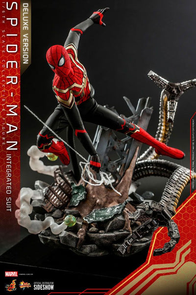 Spider-Man: No Way Home Movie Masterpiece Action Figure 1/6 Spider-Man (Integrated Suit) Deluxe Ver. 29cm - Action Figures - Hot Toys - Hobby Figures UK