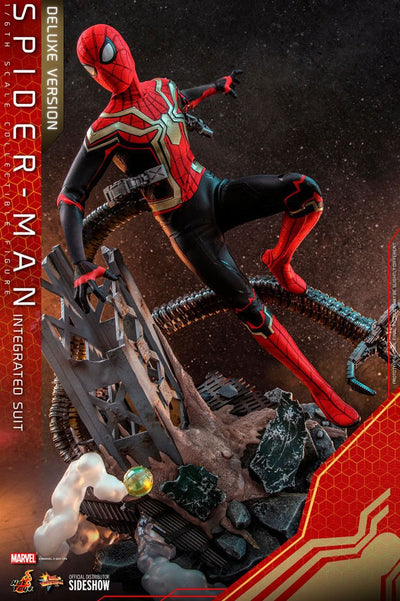 Spider-Man: No Way Home Movie Masterpiece Action Figure 1/6 Spider-Man (Integrated Suit) Deluxe Ver. 29cm - Action Figures - Hot Toys - Hobby Figures UK