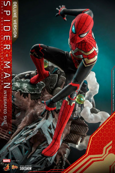 Spider-Man: No Way Home Movie Masterpiece Action Figure 1/6 Spider-Man (Integrated Suit) Deluxe Ver. 29cm - Action Figures - Hot Toys - Hobby Figures UK