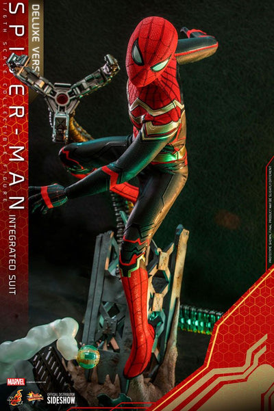 Spider-Man: No Way Home Movie Masterpiece Action Figure 1/6 Spider-Man (Integrated Suit) Deluxe Ver. 29cm - Action Figures - Hot Toys - Hobby Figures UK