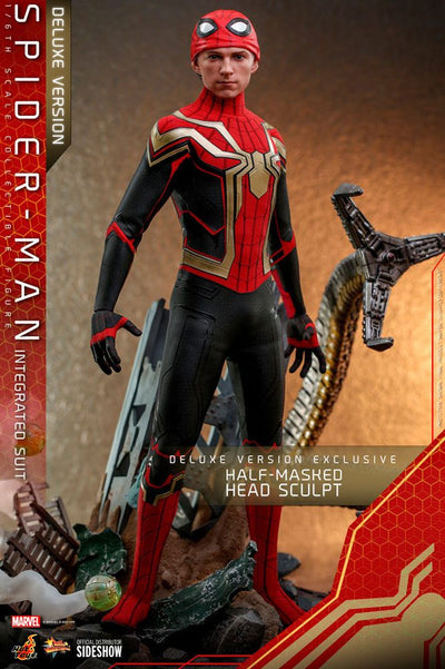 Spider-Man: No Way Home Movie Masterpiece Action Figure 1/6 Spider-Man (Integrated Suit) Deluxe Ver. 29cm - Action Figures - Hot Toys - Hobby Figures UK