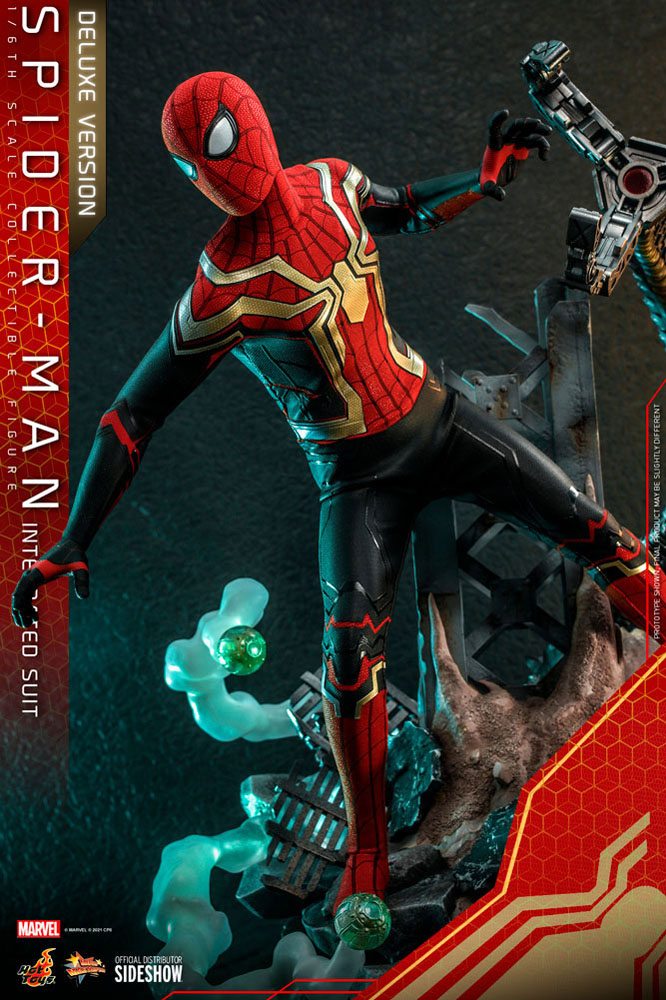 Spider-Man: No Way Home Movie Masterpiece Action Figure 1/6 Spider-Man (Integrated Suit) Deluxe Ver. 29cm - Action Figures - Hot Toys - Hobby Figures UK