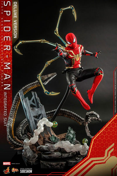 Spider-Man: No Way Home Movie Masterpiece Action Figure 1/6 Spider-Man (Integrated Suit) Deluxe Ver. 29cm - Action Figures - Hot Toys - Hobby Figures UK