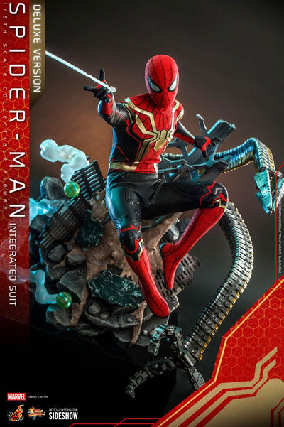Spider-Man: No Way Home Movie Masterpiece Action Figure 1/6 Spider-Man (Integrated Suit) Deluxe Ver. 29cm - Action Figures - Hot Toys - Hobby Figures UK