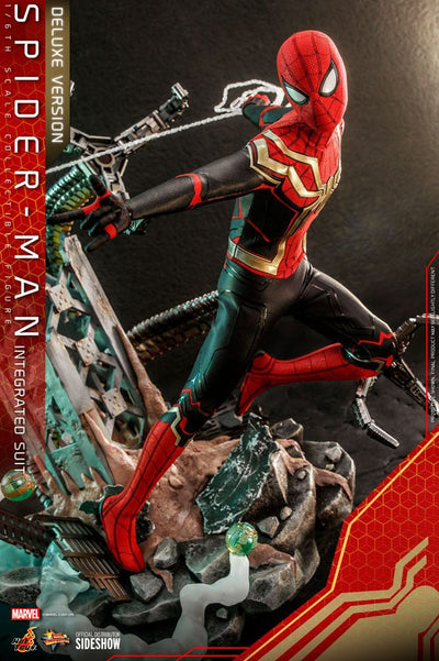 Spider-Man: No Way Home Movie Masterpiece Action Figure 1/6 Spider-Man (Integrated Suit) Deluxe Ver. 29cm - Action Figures - Hot Toys - Hobby Figures UK