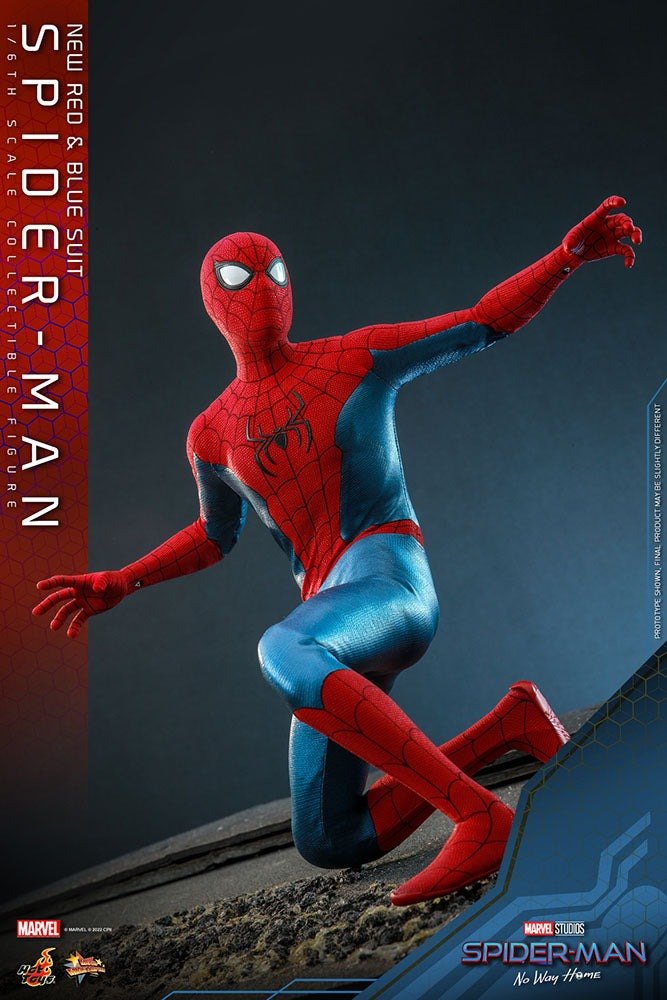 Spider-Man: No Way Home Movie Masterpiece Action Figure 1/6 Spider-Man (New Red and Blue Suit) 28cm - Action Figures - Hot Toys - Hobby Figures UK