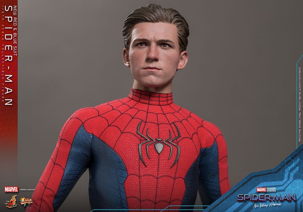 Spider-Man: No Way Home Movie Masterpiece Action Figure 1/6 Spider-Man (New Red and Blue Suit) 28cm - Action Figures - Hot Toys - Hobby Figures UK