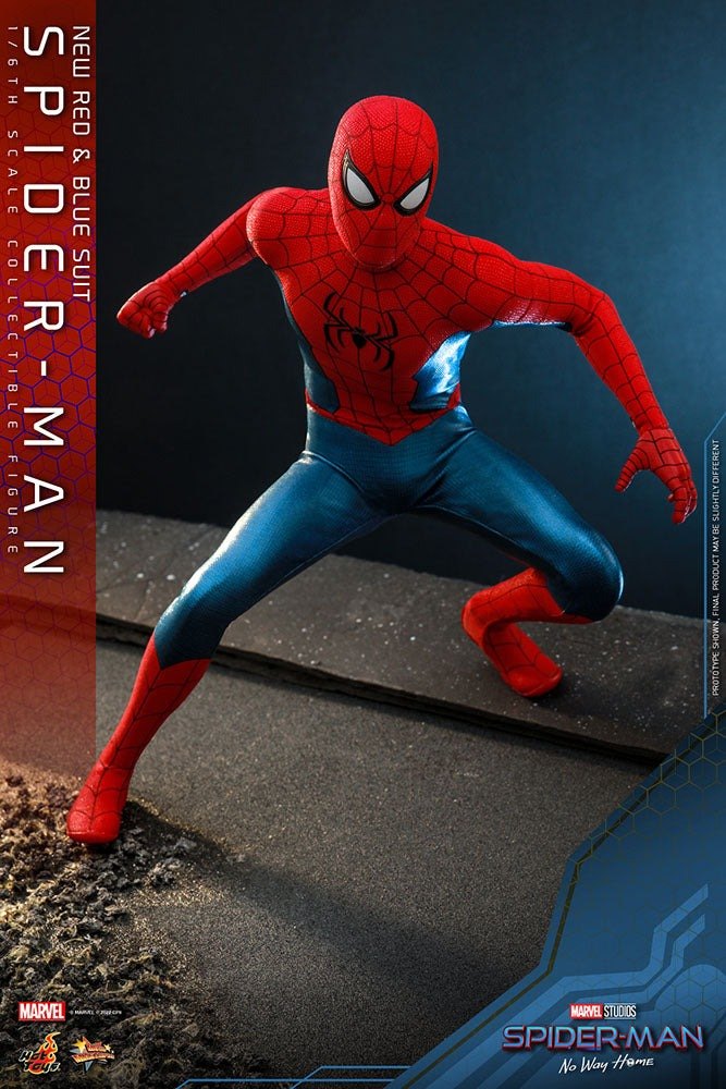 Spider-Man: No Way Home Movie Masterpiece Action Figure 1/6 Spider-Man (New Red and Blue Suit) 28cm - Action Figures - Hot Toys - Hobby Figures UK