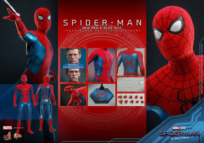 Spider-Man: No Way Home Movie Masterpiece Action Figure 1/6 Spider-Man (New Red and Blue Suit) 28cm - Action Figures - Hot Toys - Hobby Figures UK