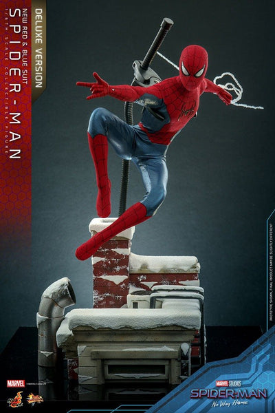 Spider-Man: No Way Home Movie Masterpiece Action Figure 1/6 Spider-Man (New Red and Blue Suit) (Deluxe Version) 28cm - Action Figures - Hot Toys - Hobby Figures UK