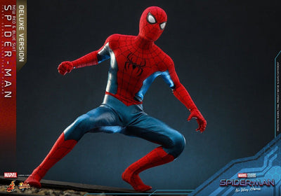 Spider-Man: No Way Home Movie Masterpiece Action Figure 1/6 Spider-Man (New Red and Blue Suit) (Deluxe Version) 28cm - Action Figures - Hot Toys - Hobby Figures UK