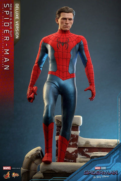 Spider-Man: No Way Home Movie Masterpiece Action Figure 1/6 Spider-Man (New Red and Blue Suit) (Deluxe Version) 28cm - Action Figures - Hot Toys - Hobby Figures UK