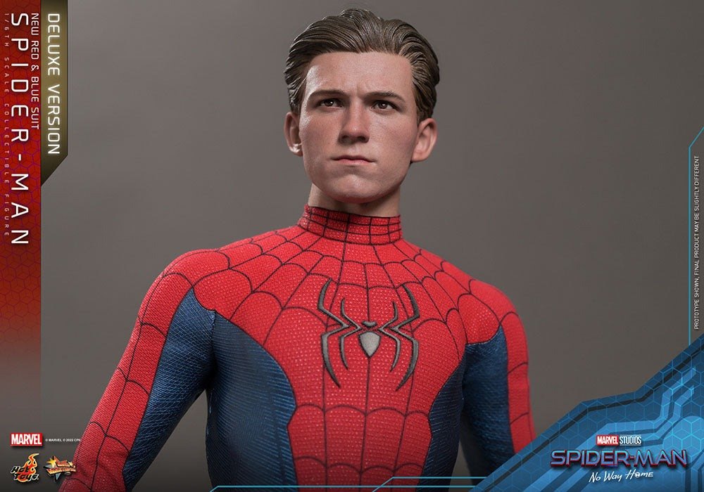 Spider-Man: No Way Home Movie Masterpiece Action Figure 1/6 Spider-Man (New Red and Blue Suit) (Deluxe Version) 28cm - Action Figures - Hot Toys - Hobby Figures UK