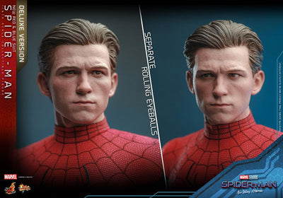 Spider-Man: No Way Home Movie Masterpiece Action Figure 1/6 Spider-Man (New Red and Blue Suit) (Deluxe Version) 28cm - Action Figures - Hot Toys - Hobby Figures UK