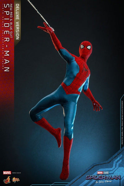 Spider-Man: No Way Home Movie Masterpiece Action Figure 1/6 Spider-Man (New Red and Blue Suit) (Deluxe Version) 28cm - Action Figures - Hot Toys - Hobby Figures UK