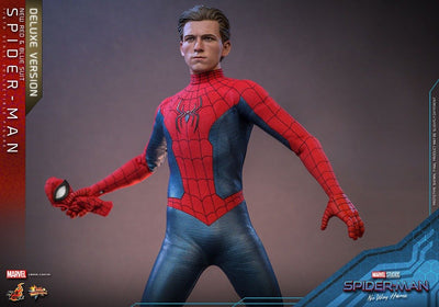 Spider-Man: No Way Home Movie Masterpiece Action Figure 1/6 Spider-Man (New Red and Blue Suit) (Deluxe Version) 28cm - Action Figures - Hot Toys - Hobby Figures UK
