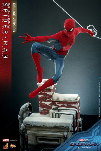 Spider-Man: No Way Home Movie Masterpiece Action Figure 1/6 Spider-Man (New Red and Blue Suit) (Deluxe Version) 28cm - Action Figures - Hot Toys - Hobby Figures UK