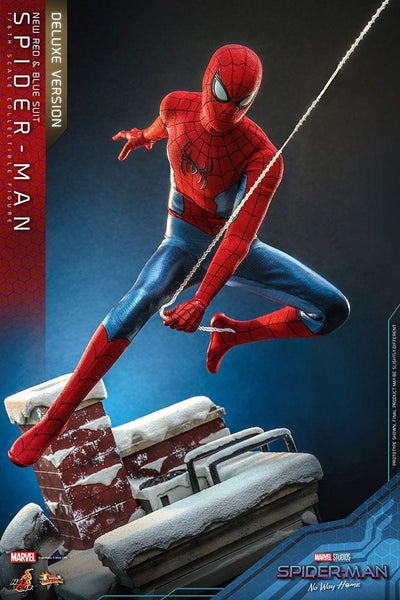 Spider-Man: No Way Home Movie Masterpiece Action Figure 1/6 Spider-Man (New Red and Blue Suit) (Deluxe Version) 28cm - Action Figures - Hot Toys - Hobby Figures UK