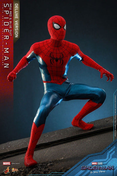 Spider-Man: No Way Home Movie Masterpiece Action Figure 1/6 Spider-Man (New Red and Blue Suit) (Deluxe Version) 28cm - Action Figures - Hot Toys - Hobby Figures UK