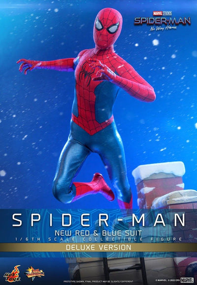 Spider-Man: No Way Home Movie Masterpiece Action Figure 1/6 Spider-Man (New Red and Blue Suit) (Deluxe Version) 28cm - Action Figures - Hot Toys - Hobby Figures UK