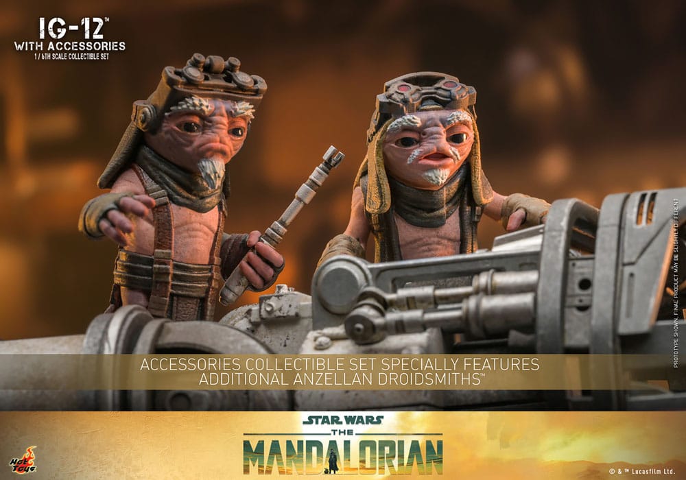 Star Wars: The Mandalorian Action Figure 1/6 IG-12 with accessories 36cm - Action Figures - Hot Toys - Hobby Figures UK