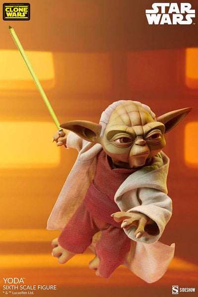 Star Wars The Clone Wars Action Figure 1/6 Yoda 14cm - Action Figures - Sideshow Collectibles - Hobby Figures UK