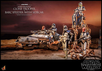 Star Wars The Clone Wars Action Figure 1/6 Heavy Weapons Clone Trooper & BARC Speeder with Sidecar 30cm - Action Figures - Hot Toys - Hobby Figures UK