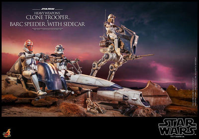 Star Wars The Clone Wars Action Figure 1/6 Heavy Weapons Clone Trooper & BARC Speeder with Sidecar 30cm - Action Figures - Hot Toys - Hobby Figures UK