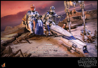 Star Wars The Clone Wars Action Figure 1/6 Heavy Weapons Clone Trooper & BARC Speeder with Sidecar 30cm - Action Figures - Hot Toys - Hobby Figures UK