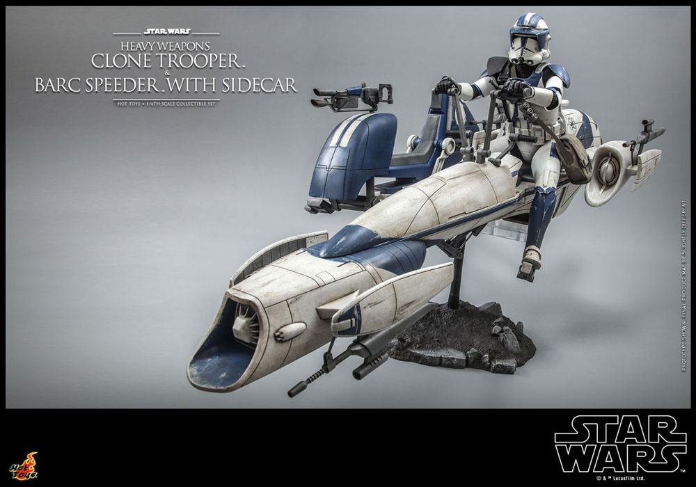 Star Wars The Clone Wars Action Figure 1/6 Heavy Weapons Clone Trooper & BARC Speeder with Sidecar 30cm - Action Figures - Hot Toys - Hobby Figures UK