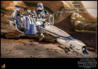 Star Wars The Clone Wars Action Figure 1/6 Heavy Weapons Clone Trooper & BARC Speeder with Sidecar 30cm - Action Figures - Hot Toys - Hobby Figures UK