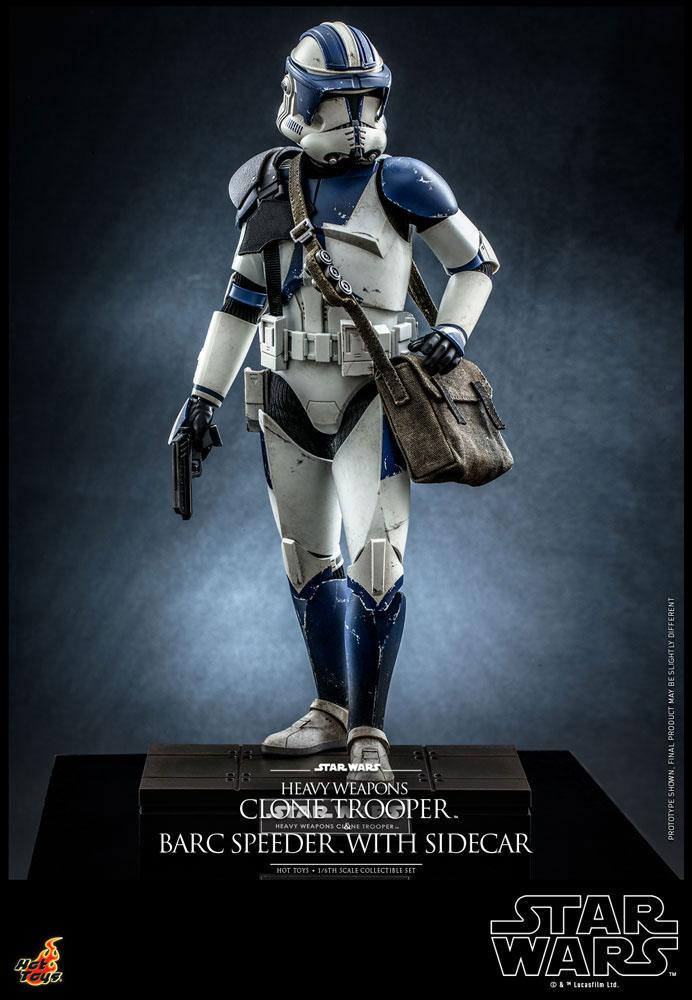 Star Wars The Clone Wars Action Figure 1/6 Heavy Weapons Clone Trooper & BARC Speeder with Sidecar 30cm - Action Figures - Hot Toys - Hobby Figures UK