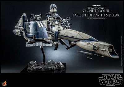 Star Wars The Clone Wars Action Figure 1/6 Heavy Weapons Clone Trooper & BARC Speeder with Sidecar 30cm - Action Figures - Hot Toys - Hobby Figures UK