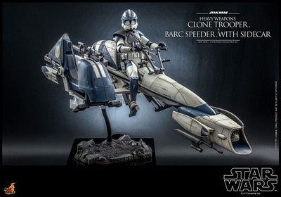 Star Wars The Clone Wars Action Figure 1/6 Heavy Weapons Clone Trooper & BARC Speeder with Sidecar 30cm - Action Figures - Hot Toys - Hobby Figures UK