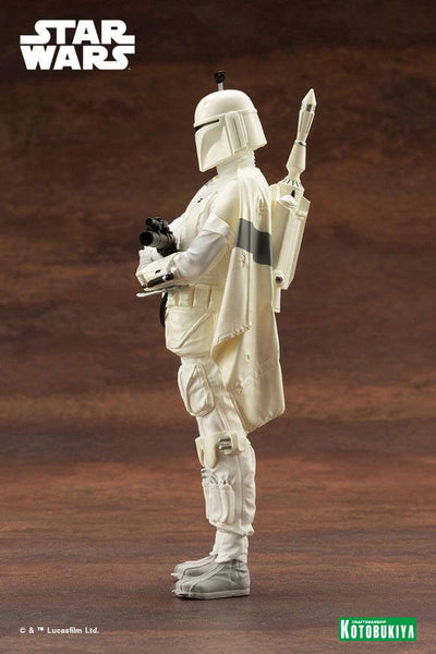 Star Wars ARTFX+ PVC Statue 1/10 Boba Fett White Armour Ver. 18cm - Scale Statue - Kotobukiya - Hobby Figures UK