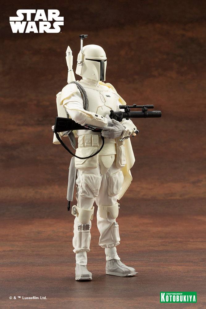 Star Wars ARTFX+ PVC Statue 1/10 Boba Fett White Armour Ver. 18cm - Scale Statue - Kotobukiya - Hobby Figures UK