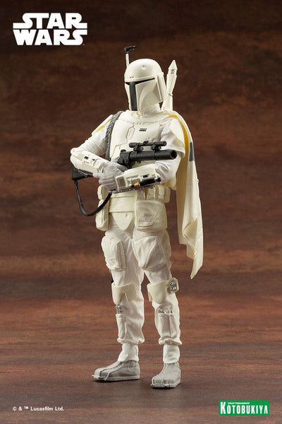 Star Wars ARTFX+ PVC Statue 1/10 Boba Fett White Armour Ver. 18cm - Scale Statue - Kotobukiya - Hobby Figures UK