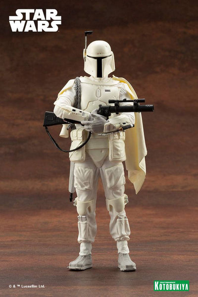 Star Wars ARTFX+ PVC Statue 1/10 Boba Fett White Armour Ver. 18cm - Scale Statue - Kotobukiya - Hobby Figures UK