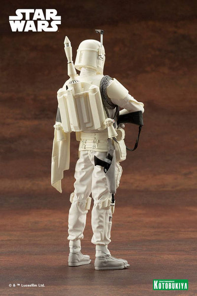 Star Wars ARTFX+ PVC Statue 1/10 Boba Fett White Armour Ver. 18cm - Scale Statue - Kotobukiya - Hobby Figures UK