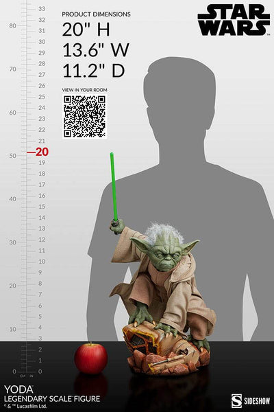 Star Wars Legendary Scale Statue 1/2 Yoda 51cm - Scale Statue - Sideshow Collectibles - Hobby Figures UK